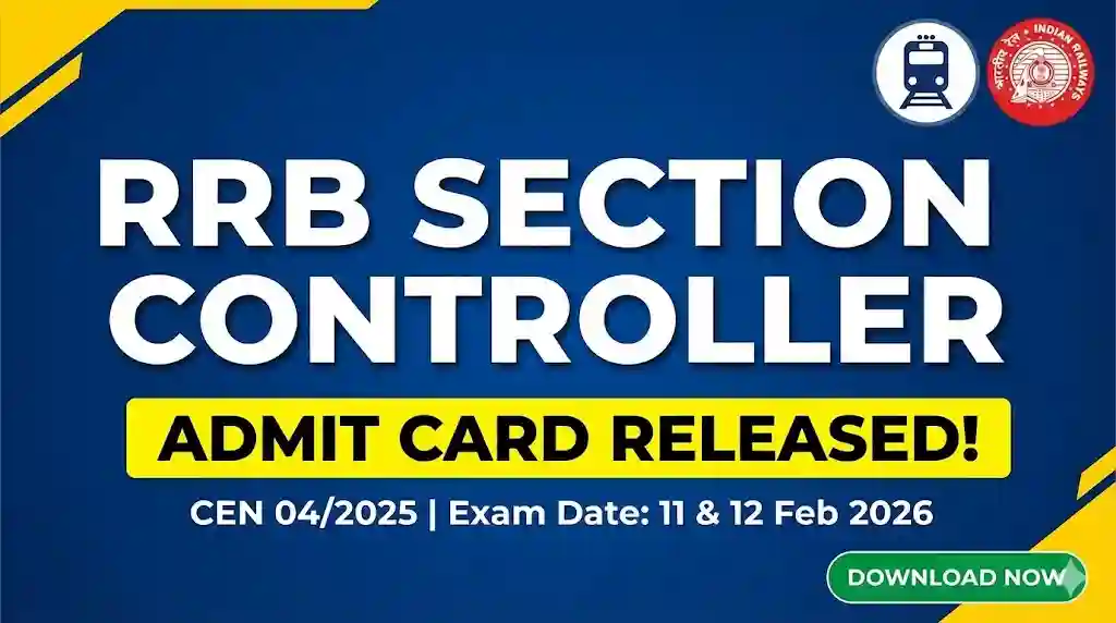 RRB Section Controller Admit Card 2025